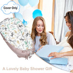 Baby Lounger Cover for Newborns, 100% Cotton Soft Portable Baby Nest Lounger Cover, Breathable Infant Lounger Replacement Cover, Lounger Pillow Cover Fit for Snuggle Me, Cover Only(Animal Pattern)