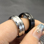 EDC Fidget Slider Fidget Toy Adult Stress Relief Metal Ratchet Ring Jewelry ADHD Recreational Fidget Toy Tactile Coin (Silvery, 7)