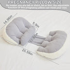 Pregnancy Pillow for Pregnant Women Sleeping,Pillow Maternity Pillow Support for Back, Legs, Belly, HIPS,Grey