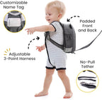 Lulyboo Toddler Backpack Leash - Baby Walking Harness & Anti-Lost Wrist Tether - Kids Backpack 5 Storage Pockets and 2 Adjustable Child Leashes for Kids 1, 2,3,4,5,6,7 Years Old - Ultra-Soft - Panda