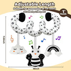 Black and White High Contrast Baby Toys - Sensory Infant Hanging Carseat & Stroller Toy for Newborns 0-6,6-12Months Perfect Easter Birthday & Baby Shower for Babies Boys Girls