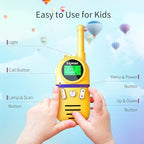 Walkie Talkies for Kids Rechargeable,Toys for Boys and Girls Ages 3-12, 4 Pack Long Range 2-Way Radios, Birthday Gifts,Christmas Stockings, Outdoor Play, Family Games, Hiking Camping Gear