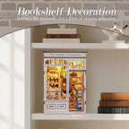 CUTEBEE Book Nook Kit - DIY Miniature House Dollhouse Kit for Adults and Teens, Booknook Tiny House Bookshelf Decor 3D Wooden Puzzle, Gifts for Family, Friends (The Scholar's Bookstore)