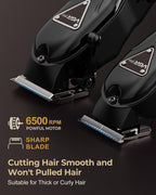 Electric Hair Clippers for Men, Cordless Clipper and Trimmer Set, Clippers for Hair Cutting Kit with Long Battery Life, Hair Grooming Trimmer for Family Kids and Self-Haircut Use