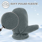 BAVST Baby Toddler Winter Mittens Girls Warm Fleece Lined Gloves Kids Sherpa Lined Mittens for Boys