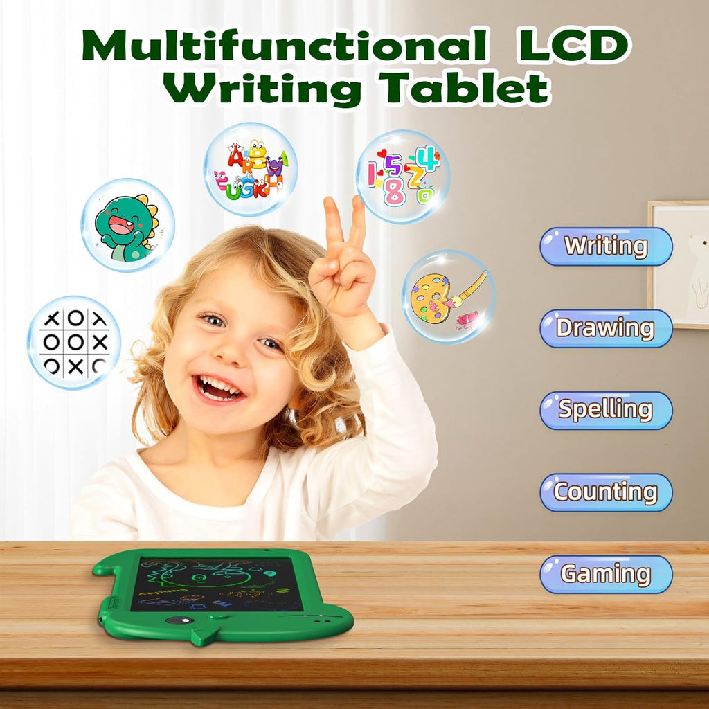 LCD Writing Tablet for Kids 8.8 Inch Toddler Toys for 3 4 5 6 7 8 Year Old Boys Girls Toys Drawing Pad Dinosaur Toys for Toddlers Doodle Board Drawing Tablet Birthday Christmas Gifts (Green)