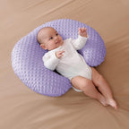 Nursing Pillow and Positioner with Cover for Breastfeeding and Bottle Feeding, Propping Baby, Tummy Time, Baby Sitting Support, Awake-Time Support (Orchid, 22" x 17.7" x 5.9")
