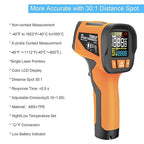 Infrared Thermometer Temperature Gun, -40℉~1922℉, High Temp Thermometer 30:1 Pyrometer with Probe, Non-Contact Digital Laser Thermometer for Cooking, Engine, Kiln, Forging, HVAC, Industrial