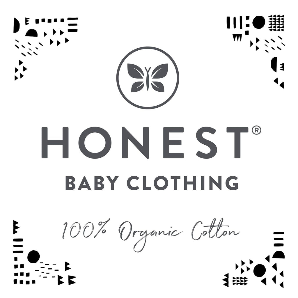 HonestBaby unisex-baby Fitted Crib Sheets Set Standard Mattress, 100% Organic Cotton Baby Boys, Girls, Neutral, 1 Pack - Blue Ticking Stripe, One Size