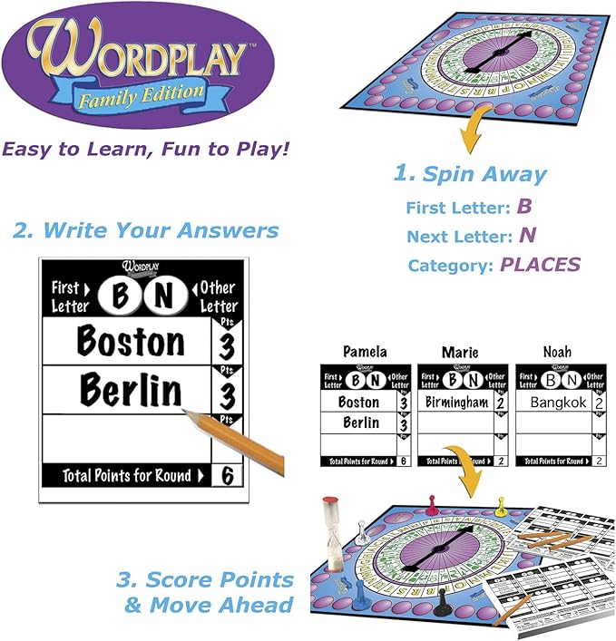 Wordplay – The Ultimate Fast-Paced Word Challenge Board Game for Family & Friends – Adult & Family Game Night Fun