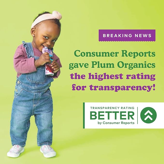 Plum Organics Mighty Morning Organic Toddler Food - Banana, Kiwi, Spinach, Greek Yogurt, and Barley - 4 oz Pouch (Pack of 12) - Organic Fruit and Vegetable Toddler Food Pouch