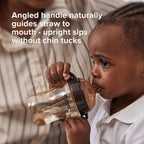 thyseed PPSU Weighted Straw Cup with Handles Toddlers Transition Bottles to Sippy Cups No Spill Learner Milk Water Baby Bottle Soft Silicone Spout Dishwasher Safe BPA Free 6+ Months 10oz/300mL 1 Pack