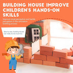 Knight Bricklayer Brick and Mortar Construction Set, Clay Mini Bricks & Cinder Blocks, DIY Mini House Kit, STEM Building Toy, Kids Brick Mortar Set, Reusable Blocks, Ages 8+, Birthday Gift