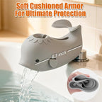 Skyroku Toddler Faucet Extender & Blue Bathtub Spout Cover, Sink Extender with Temperature Sensor for Bathroom Sinks, Kitchen, Bathtubs, Bundle and Save! (BrownGrey)