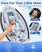 Infant Insert Compatible with Mamaroo Swing & Graco Swing, Thickened Baby Car Seat Head Support with Shoulder Covers, Breathable Newborn Car Seat Insert for Preemie to Toddler