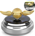 Golden Fidget Spinner Toy Solar Energy for Kids Adults, Car Dashboard Decoration Powered by Sunshine, Cool Science Kit Spinning Top with Solar Panels, Preimium Gift for Boyfriend Friend Men Women