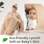 Nursing Cover for Breastfeeding – Privacy Breast Feeding Covers for Women – Soft Lyocell Fabric, Lightweight & Breathable – Multi-Use Scarf, Shawl, Baby Blanket – One Size – With Laundry Bag