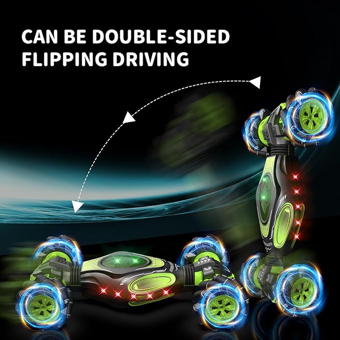 1:12 Hand Gesture Sensing Rc Stunt Car Large Drifting Rc Car with Watch Hand Controlled Twist Cars Offroad 360° Rotation with Lights Music, Birthday Xmas Gifts for Boys Adults Kids