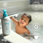 Bliss Baby Shampoo and Body Wash, Premium 2-in-1 For Babies, Toddlers & Kids, Unscented & Hypoallergenic - Gentle Baby Soap - Vegan, Hydrating For Sensitive Skin - Avocado, Shea Butter & Calendula