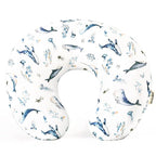 GRSSDER Reversible Nursing Pillow Cover, Ultra Soft Stretchy Minky Removable Nursing Covers Fitted for Breastfeeding Pillows Snug and Safe, Sea Fish