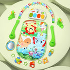 CUTE STONE Baby Gym Play Mat, Play Piano Gym with Tummy Time Activity Mat, Musical Activity Center for Infants Toddlers