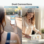 litokam 4MP Baby Monitor with Camera and Audio, 5-inch 1080P Split-Screen, No WiFi & 5G/2.4G WiFi, Remote Pan-Tilt-Zoom, Night Vision, VOX, Temperature Sensor, 2-Way Talk, 7 Lullabies, 1000ft Range