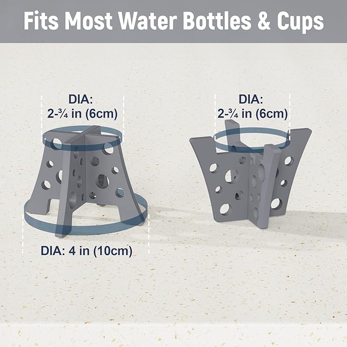 NiHome Silicone Water Bottle Drying Racks Set of 3 with Drip Tray,Cheese Style for Faster Drying,Bottle Dryer Racks Fit for Stanley YETI Cups Owala Sports Bottle Baby Bottle Thermoses Mugs