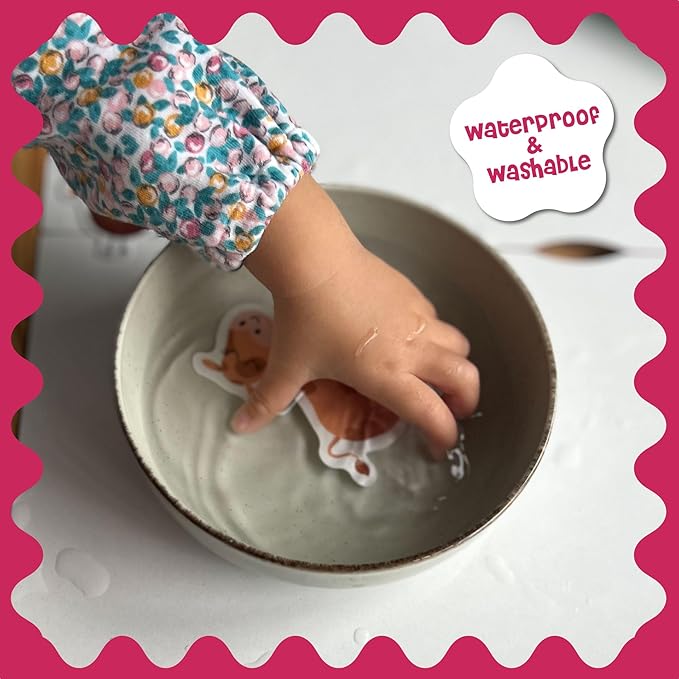 Stick4Ever Jelly Sticker Book - for Kids - Waterproof, Easy to Clean Jelly Stickers for Kids - Reusable Sticker Book for Toddlers with 50 Pcs of Reusable Stickers (Forest)