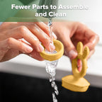 Haakaa Baby Fruit Food Feeder & Mini Freezer Nibble Tray Combo, Breastmilk Popsicle Molds for Baby Cooling Relief, BPA Free Silicone Feeder for Safe Infant Self Feeding, 4 Month+ (Mustard)