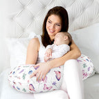 Pea Pod Nursing Pillow Cover 2 Pack Soft & Adorable Slipcovers for Breastfeeding Pillows, Comfortable Stretchy Feeding Pillow Covers for Baby Girls Boys Newborn, Removeable Pillow Case (Butterfly)