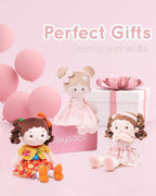 Learning Sensory Doll for Toddlers, Montessori Toys for 2-Year-Old Girls Christmas, Birthday Gifts, Plush Doll with Zipper, Shoelace, Button-Busy Flora Girl