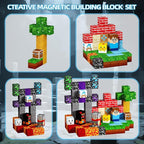 150Pcs Magnetic Blocks Forest Animal Set, Magnetic Toys Games for Kids Ages, STEM Sensory Toys for Kids Ages 4-8