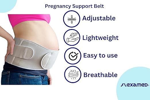 MaternaBelt Adjustable Pregnancy and Back Brace 8 Inch - Large