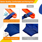 FUNLIO Baby Jumper with Stand for 6-24 Months, Infant Jumper for Indoor/Outdoor Play,Baby Bouncer for Baby Girl/Boy, with Adjustable Chain, Easy to Assemble & Store (with Stand) - Blue