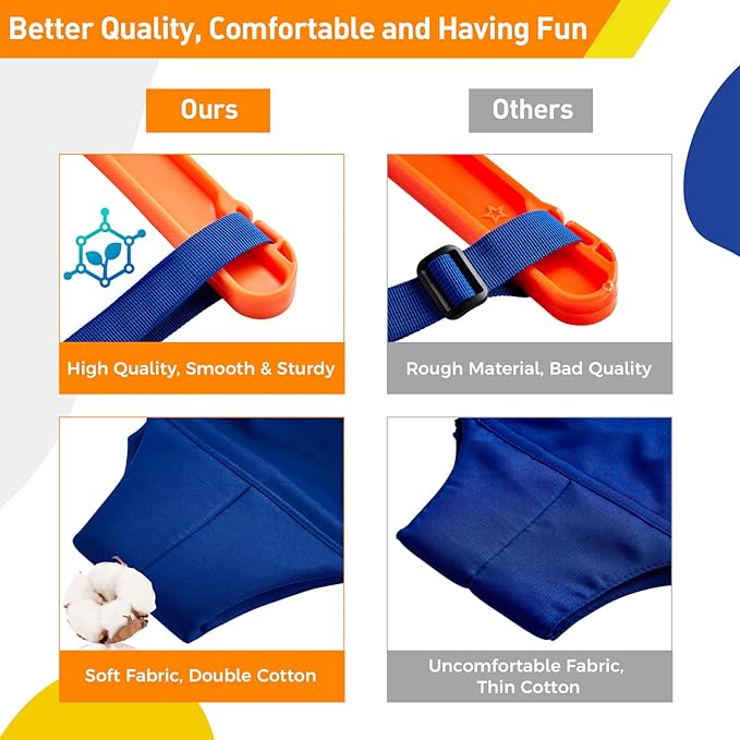 FUNLIO Baby Jumper with Stand for 6-24 Months, Infant Jumper for Indoor/Outdoor Play,Baby Bouncer for Baby Girl/Boy, with Adjustable Chain, Easy to Assemble & Store (with Stand) - Blue