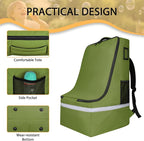 Car Seat Travel Bag for Airplane,Infant Seat Travel Bag with Shoulder Strap,Padded Car Seats Backpack with Reflective Stripes,Large Carseat Carrier Bag Travel Car Seat Cover,Green