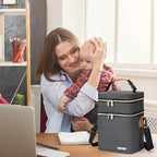 Breastmilk Cooler Bag with Ice Pack Fits 6 Baby Bottles Up to 9 Ounce