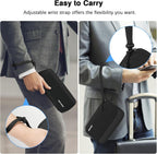 MoKo Family Passport Holder for 5, RFID Blocking Passport Wallet for Men Women, Travel Wallet Holder with Multiple Compartments, Travel Document Organzier for Cards, ID, Tickets, Keys, Black