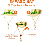 Bug Hunting Kit, Green Safari Vest, Hat, Binoculars, Lg. Butterfly Net, Bug Container, Whistle, Flashlight, Magnifier, Thermostat, Compass, Age 3+