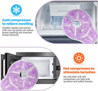 Breast Therapy Ice Packs, Hot and Cold Breast Pads, Breastfeeding Essentials Large Gel Bead Packs for Moms, 2 Pack (Purple, L)