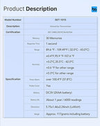 Ear Thermometer, Highly Accurate Ear Thermometer for Kids, Adults and Babies, 30 Memory Recall, 1s Result and 3-Color Fever Alert, with 24 Disposable Probe Covers, White