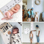 Growth Chart Wall Hanging, Portable Kids Wall Ruler Removable Height Measure Chart for Boys Girls Growth Ruler from Baby to Adult for Child's Room Decoration 79''7.9''