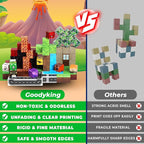 Goody King Dinosaur Volcano Magnetic Block World |100PCS Dinosaur Magnetic Block Cubes,STEM Montessori Sensory Toys for Toddlers Kids Boys Girls Ages 3-5 6-8 Christmas Birthday Gifts