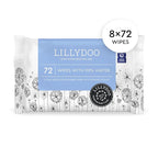 Hypoallergenic & strong Baby Wipes with 99% Water, Unscented & Plastic-free, 8 resealable Packs (576 Wipes Total)