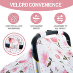 80S Muslin Car Seat Cover for Babies - Soft & Breathable Infant Carrier Canopy, Lightweight Sunshade for Summer, Universal Fit for Baby Boys & Girls