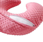 Nursing Pillow and Positioner, Breastfeeding, Bottle Feeding, Baby Sitting Support with Removable Ultra Soft Cover, Tummy Time Support for Baby Boys and Girls (StrawberryRed)