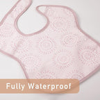 Mess Proof Baby Bib 3 Pack, Waterproof Led Weaning Baby Feeding Bibs with Food Catcher, Travel Feeding Bibs