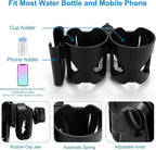 Accmor Universal Cup Holder, Stroller Cup Holder, 360° Rotatable Large Caliber Designed Bottle Holder for Stroller, Bike, Wheelchair, Walker, Scooter