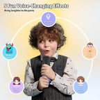 Karaoke Microphone Machine Toys for Kids Adults, Mini Portable Bluetooth Speaker with 2 Wireless Mics, Christmas Birthday Gifts for Boys Girls Ages 3 4 5 6 7 8 9 10 11 12+ Year (Blue)