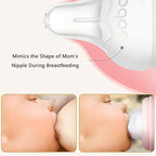 YOHKOH Baby Bottle Nipples for Wide Neck Bottles, 100% Natural Feel Silicone Nipples, BPA-Free (6m+, L, 4 Counts)